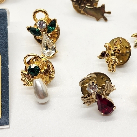 Vtg bulk Lot of 33 resellers Angel cupid Cherub pinback pin lapel brooch - Picture 8 of 12